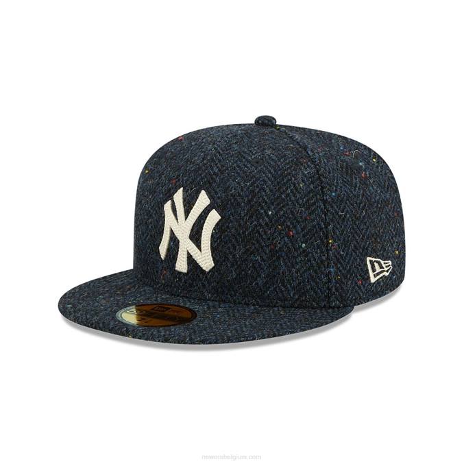 New Era New York Yankees Harris tweed marine 59fifty getailleerde pet BT24325