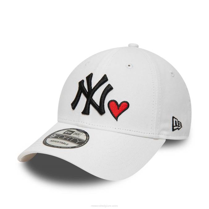 New Era New York Yankees Heart Pack witte 9forty verstelbare pet BT241459