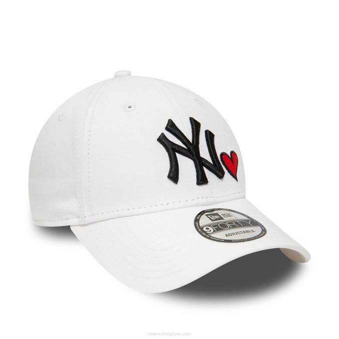 New Era New York Yankees Heart Pack witte 9forty verstelbare pet BT241459