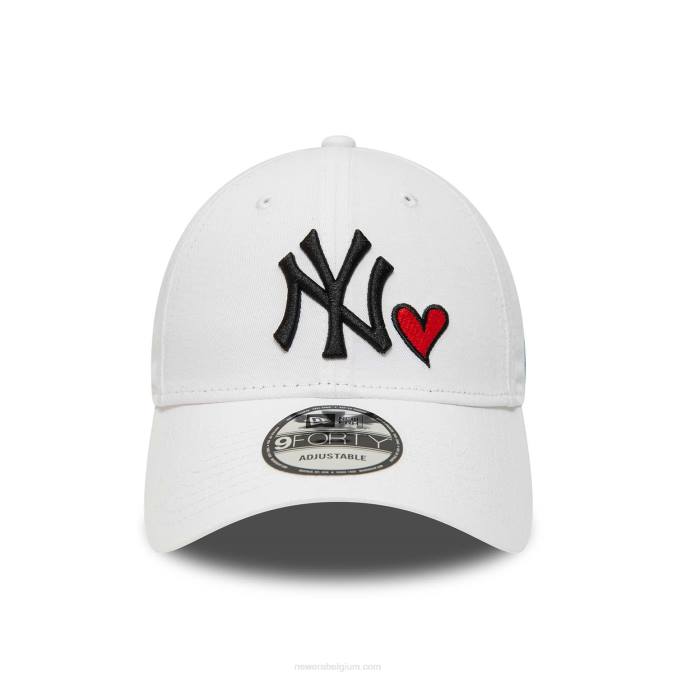 New Era New York Yankees Heart Pack witte 9forty verstelbare pet BT241459