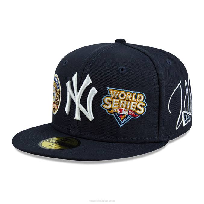 New Era New York Yankees Historic Champs marine 59fifty getailleerde pet BT24582