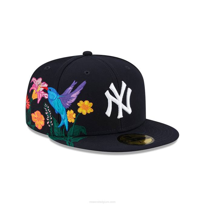 New Era New York Yankees MLB Blooming Navy 59fifty getailleerde pet BT24218