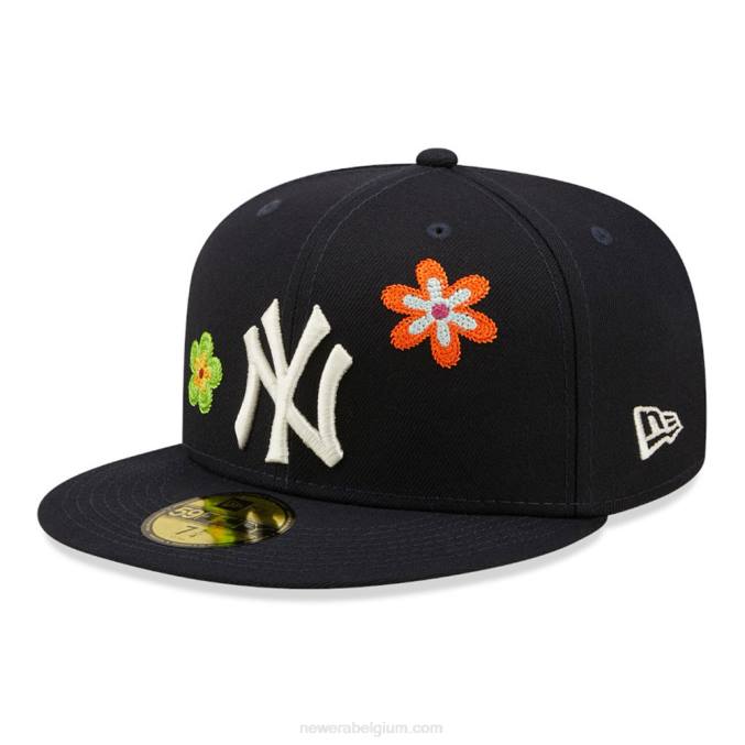 New Era New York Yankees MLB Flower Patch Navy 59fifty getailleerde pet BT24417