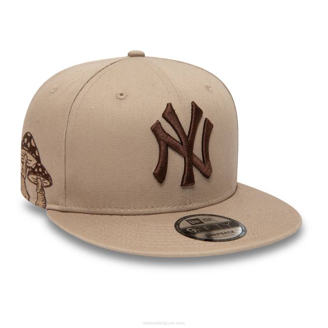 New Era New York Yankees Mushroom patch lichtbruine 9fifty snapback pet BT241839