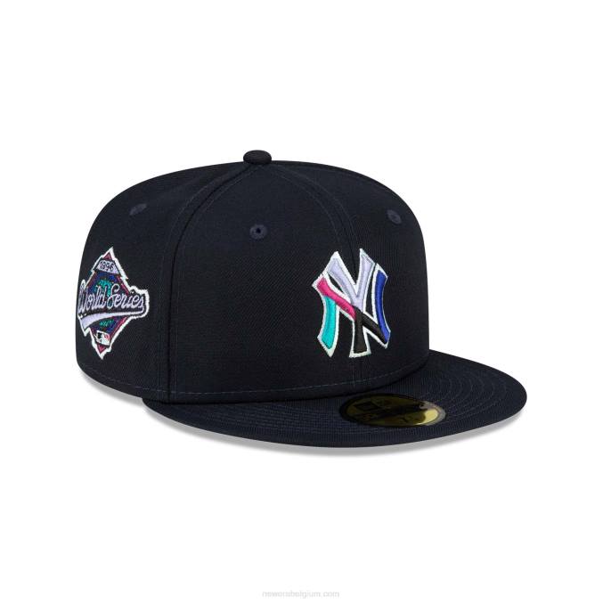 New Era New York Yankees Polarlights marine 59fifty getailleerde pet BT24452