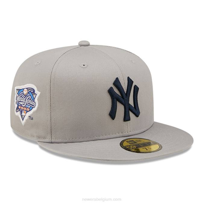 New Era New York Yankees Side Patch grijze 59fifty pet BT24659