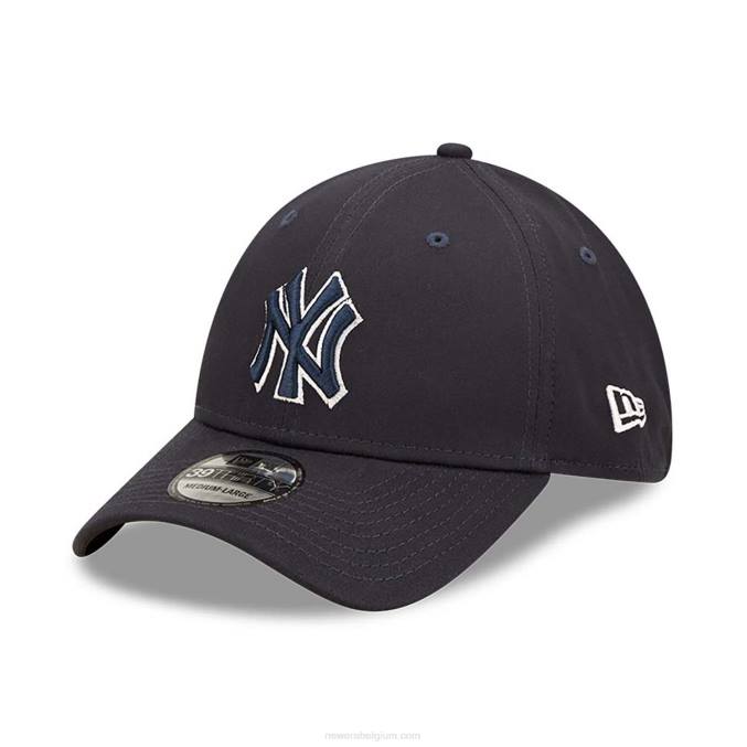 New Era New York Yankees Team Outline Navy 39Thirty Stretch Fit Cap BT242205