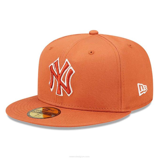 New Era New York Yankees Team Outline medium bruine 59fifty pet BT2414
