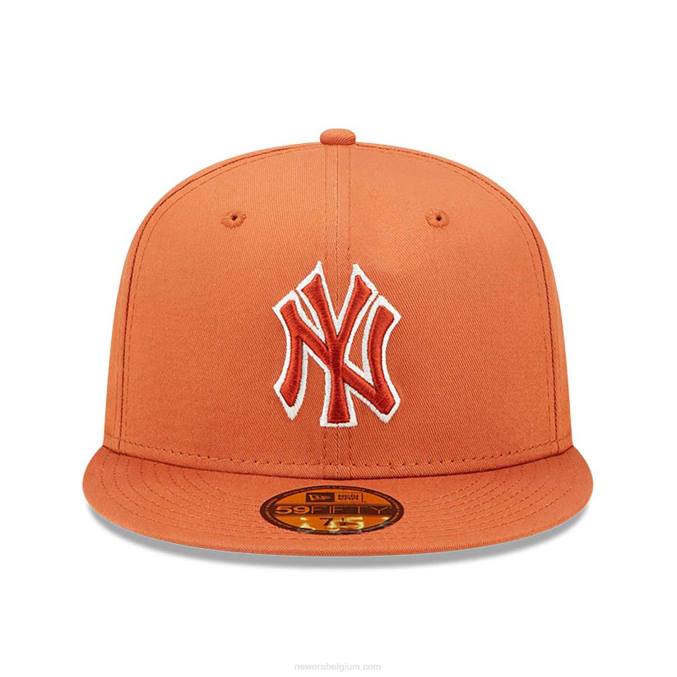 New Era New York Yankees Team Outline medium bruine 59fifty pet BT2414