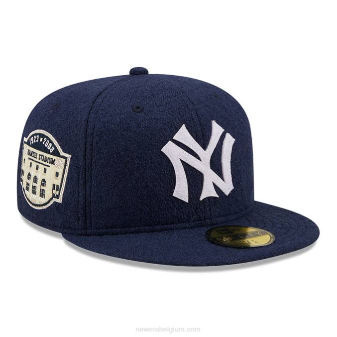 New Era New York Yankees Wool Navy 59fifty getailleerde pet BT24359