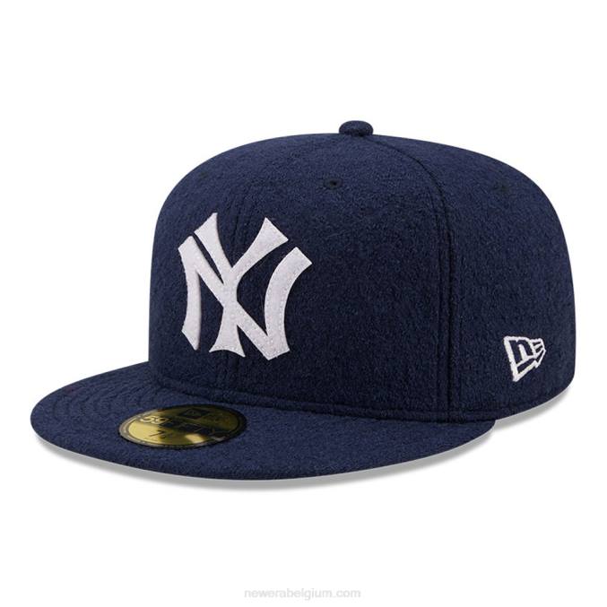New Era New York Yankees Wool Navy 59fifty getailleerde pet BT24359