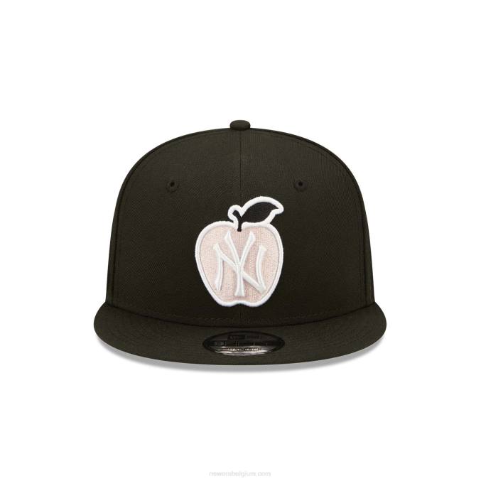 New Era New York Yankees appel zwarte 9fifty snapback pet BT242076