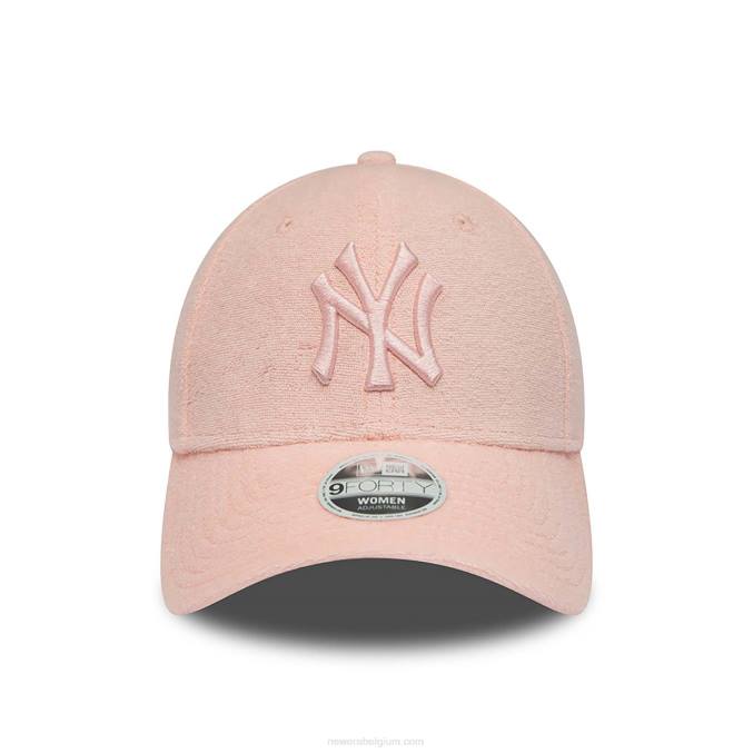 New Era New York Yankees badstof roze 9forty verstelbare pet voor dames BT241743