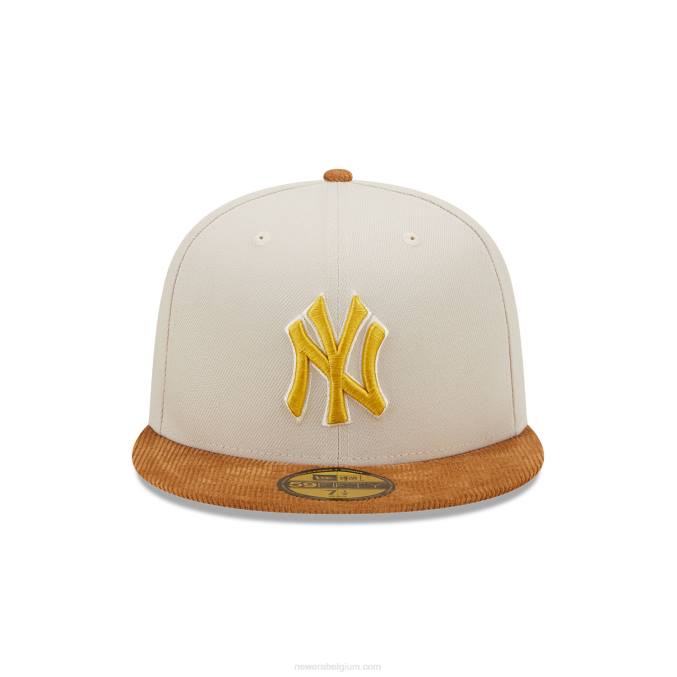 New Era New York Yankees cord vizier stone 59fifty getailleerde pet BT24826