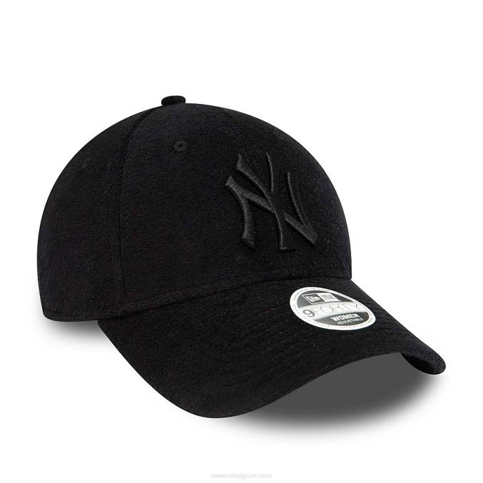 New Era New York Yankees dames badstof zwarte 9forty verstelbare pet BT241660