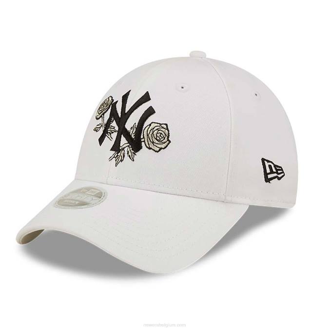 New Era New York Yankees dames bloemen metallic wit 9forty verstelbare pet BT241711