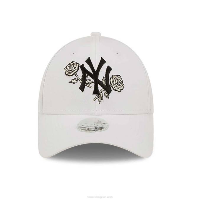 New Era New York Yankees dames bloemen metallic wit 9forty verstelbare pet BT241711