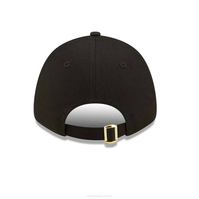 New Era New York Yankees dames bloemen metallic zwarte 9forty verstelbare pet BT241613