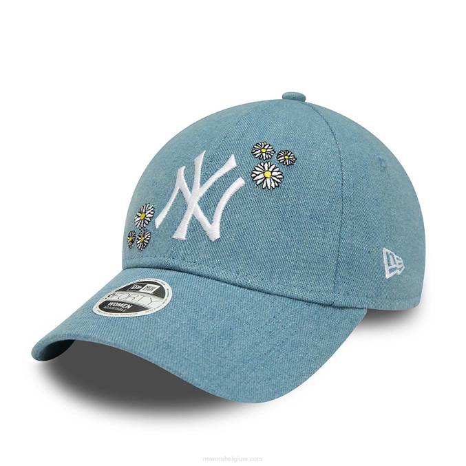New Era New York Yankees dames denim blauwe 9forty verstelbare pet BT241694
