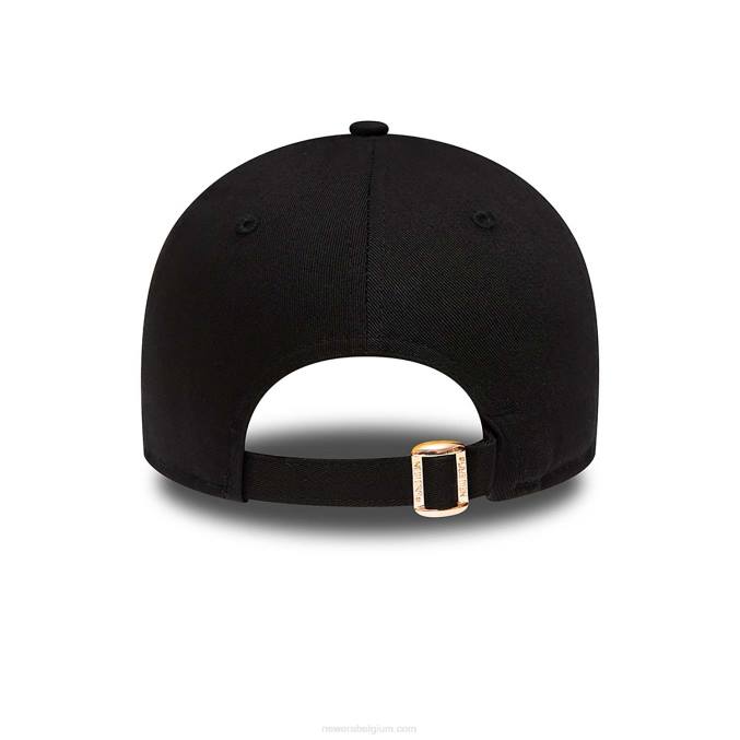 New Era New York Yankees dames metallic logo zwarte 9forty verstelbare pet BT241533