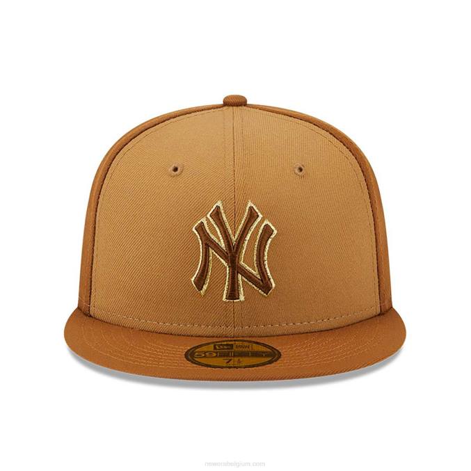 New Era New York Yankees driekleurige bruine 59fifty pet BT241396