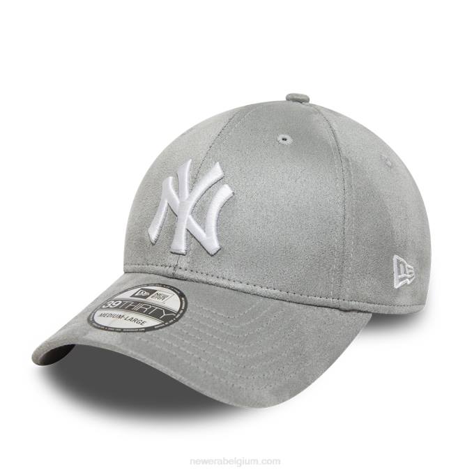 New Era New York Yankees faux suède grijze 39thirty stretch fit pet BT242154