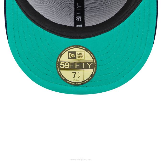 New Era New York Yankees fluwelen marine 59fifty getailleerde pet BT241113