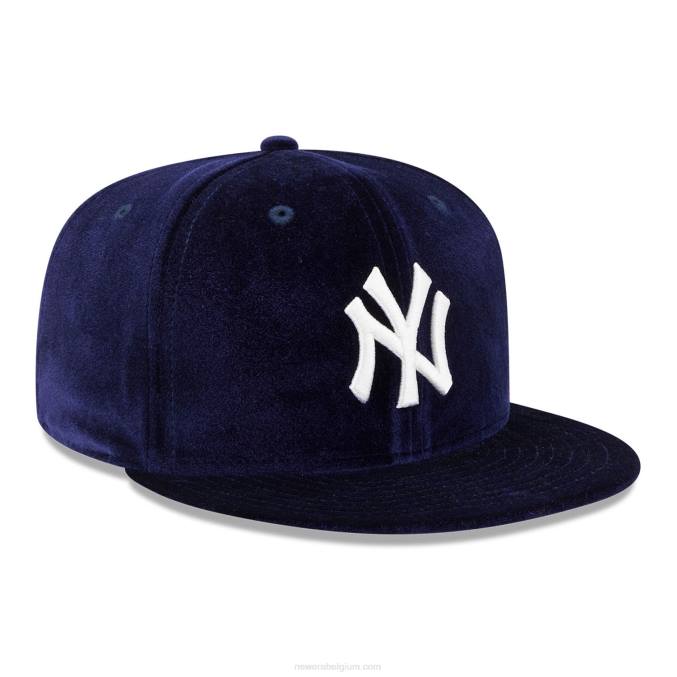 New Era New York Yankees fluwelen marine 59fifty getailleerde pet BT241113