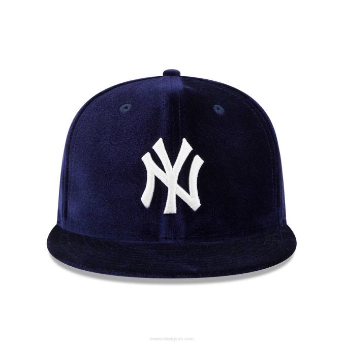New Era New York Yankees fluwelen marine 59fifty getailleerde pet BT241113