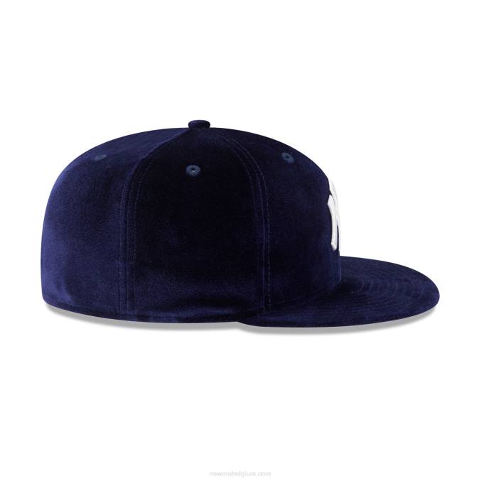 New Era New York Yankees fluwelen marine 59fifty getailleerde pet BT241113