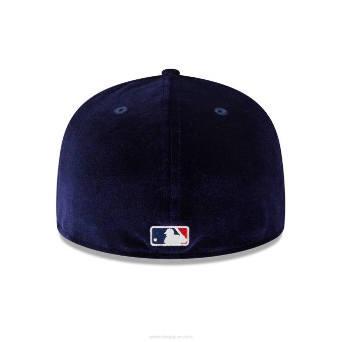 New Era New York Yankees fluwelen marine 59fifty getailleerde pet BT241113
