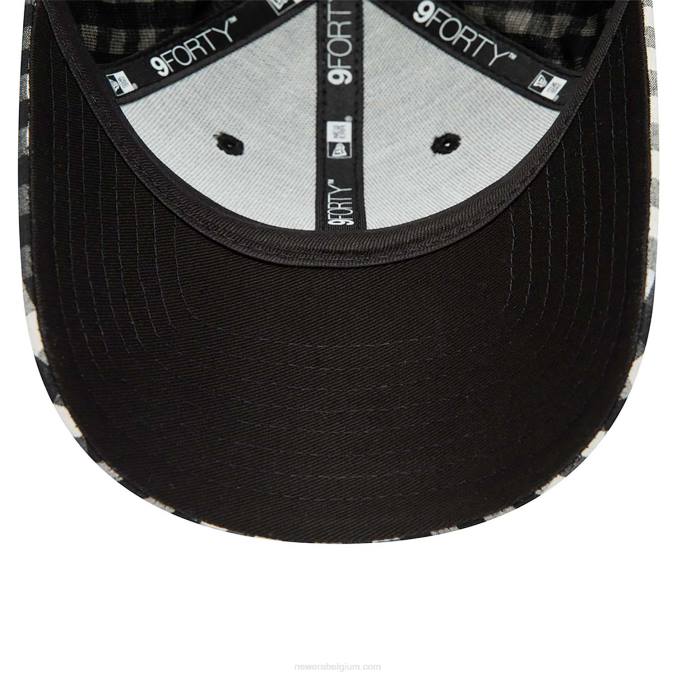 New Era New York Yankees gingham zwarte 9forty verstelbare pet voor dames BT241728