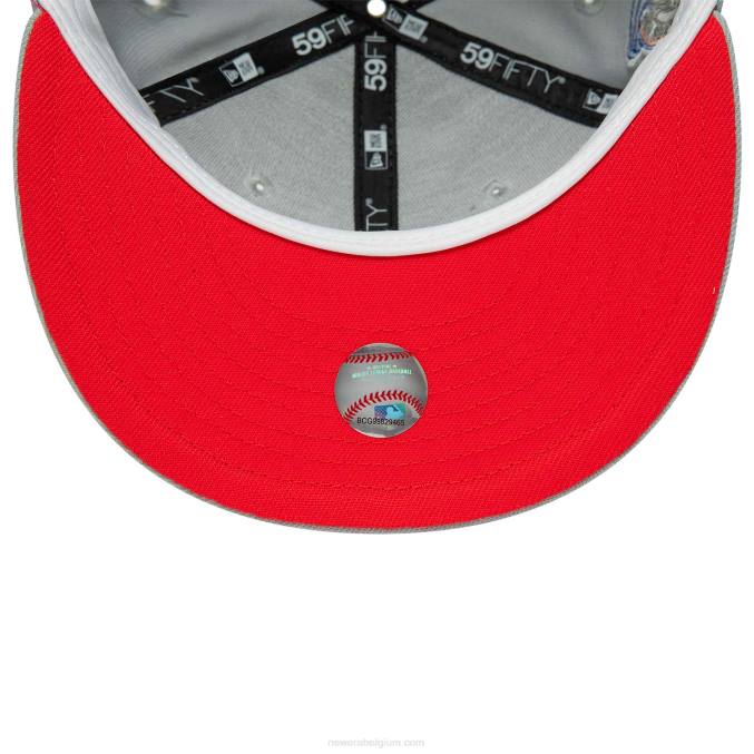 New Era New York Yankees grijze basics 59fifty getailleerde pet BT24990