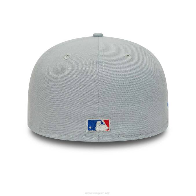 New Era New York Yankees grijze basics 59fifty getailleerde pet BT24990