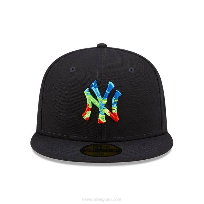 New Era New York Yankees infrarood marine 59fifty getailleerde pet BT24165