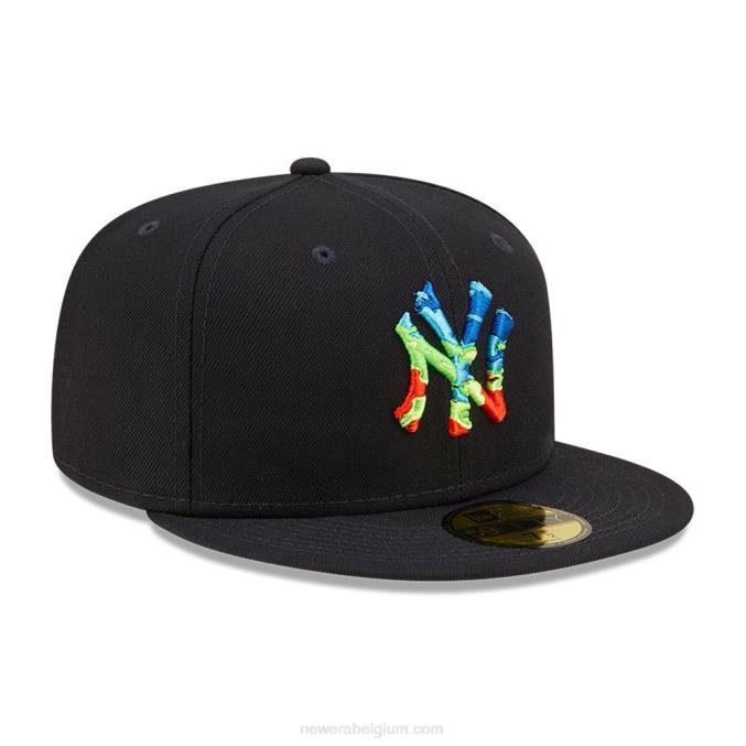 New Era New York Yankees infrarood marine 59fifty getailleerde pet BT24165