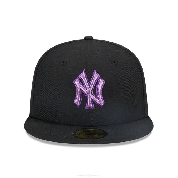 New Era New York Yankees metallic pop zwarte 59fifty pet BT24190