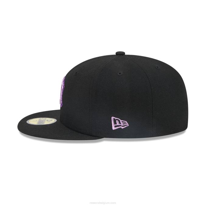 New Era New York Yankees metallic pop zwarte 59fifty pet BT24190