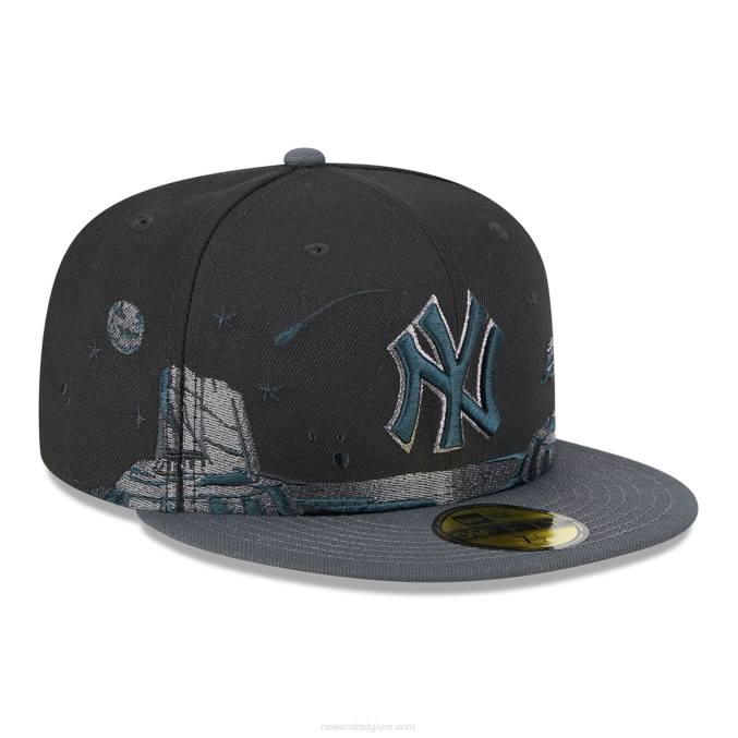 New Era New York Yankees planetaire zwarte 59fifty pet BT24132
