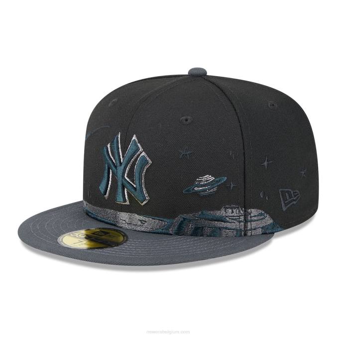 New Era New York Yankees planetaire zwarte 59fifty pet BT24132
