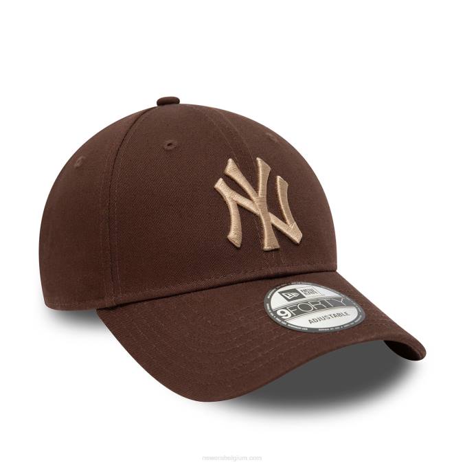New Era New York Yankees seizoensgebonden bruine 9forty verstelbare pet BT241749