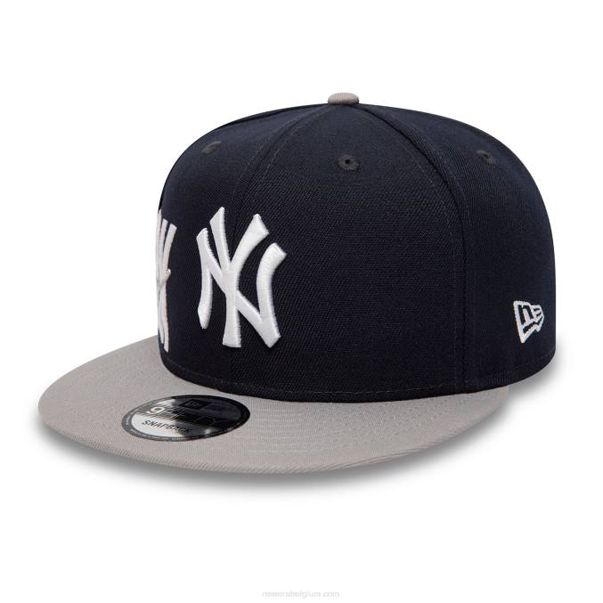 New Era New York Yankees side font marineblauwe 9fifty snapback pet BT241984