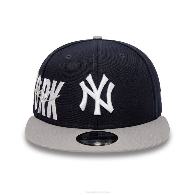 New Era New York Yankees side font marineblauwe 9fifty snapback pet BT241984