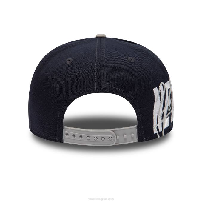 New Era New York Yankees side font marineblauwe 9fifty snapback pet BT241984