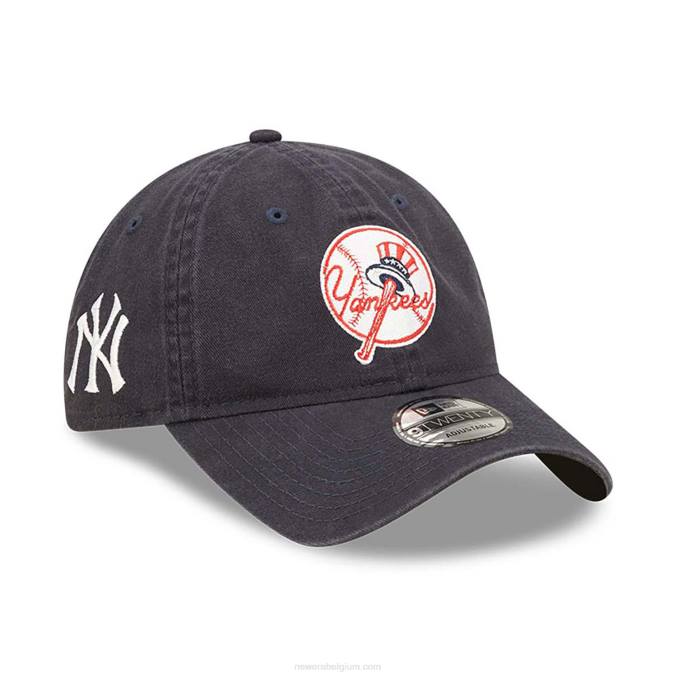 New Era New York Yankees team patch blauwe 9twenty verstelbare pet BT242220