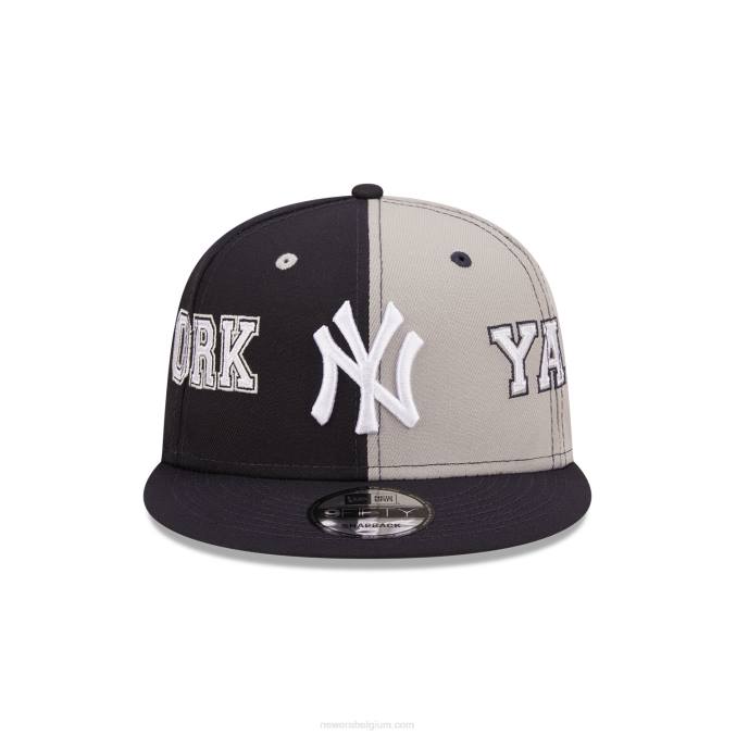 New Era New York Yankees teamsplit marineblauwe 9fifty snapback pet BT242117