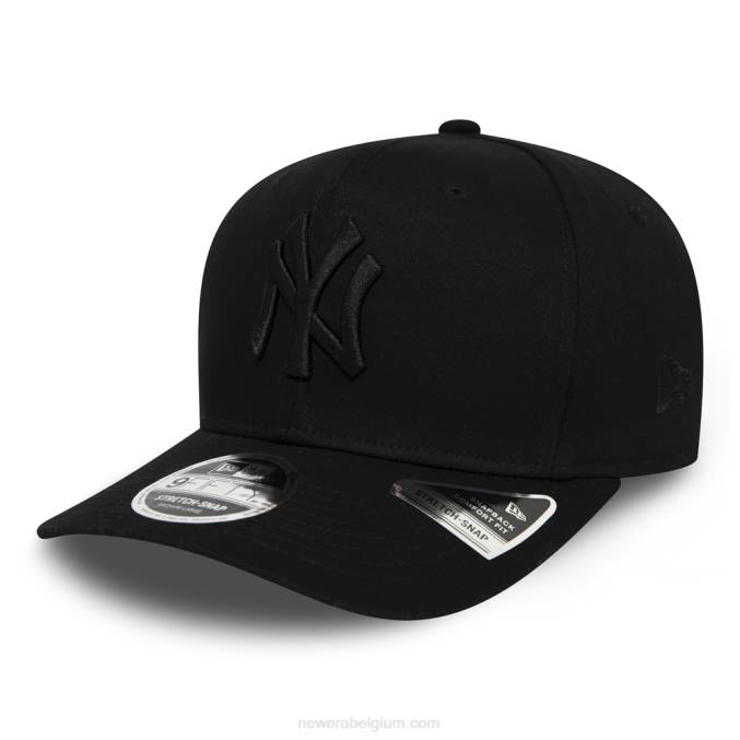 New Era New York Yankees ton-sur-ton zwarte 9fifty stretch snap cap BT242143