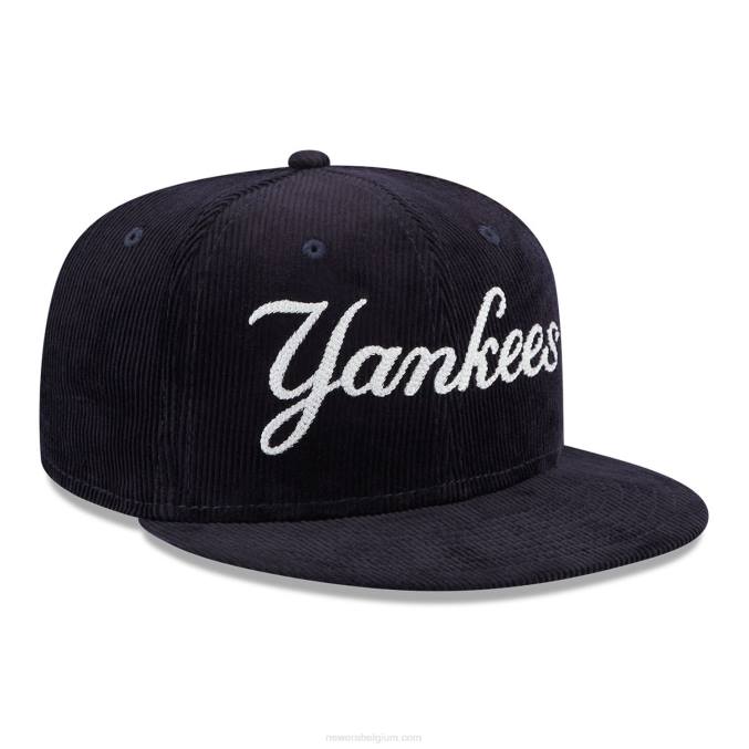 New Era New York Yankees vintage koord marine 59fifty getailleerde pet BT2413