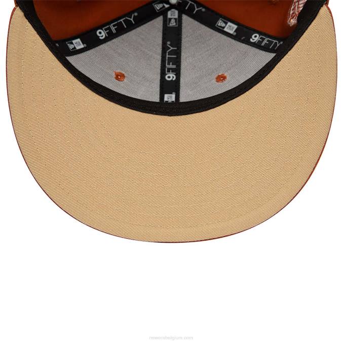 New Era New York Yankees zijpatch middenbruine 9fifty snapback cap BT241826