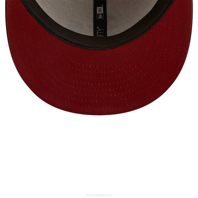 New Era Oakland Athletic herfst klassieke witte 59fifty pet BT241364